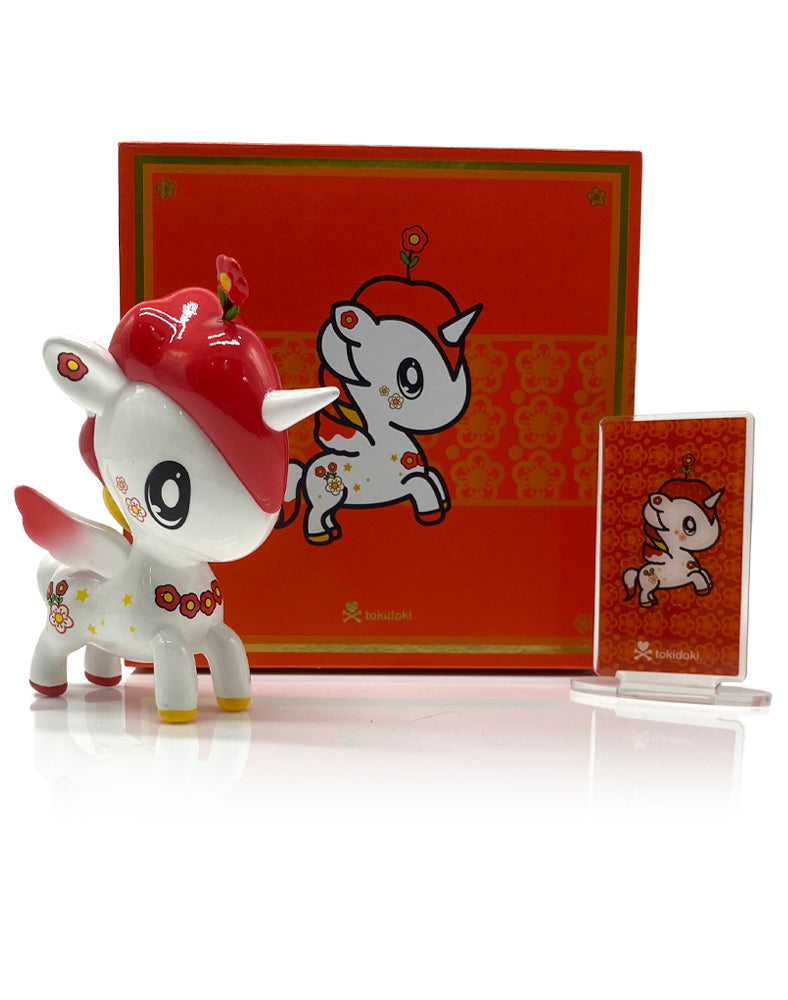Red Flower Sofubi Unicorno