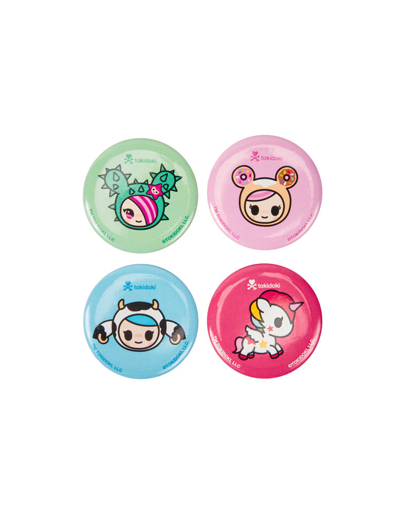 20th Anniversary Chibi 4 Character Button Set