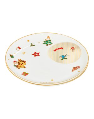 Holiday Wishes 8 Ceramic Plates – Set of two