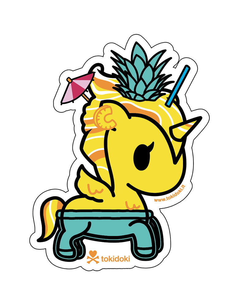 Aloha Swirl Unicorno Die Cut Sticker