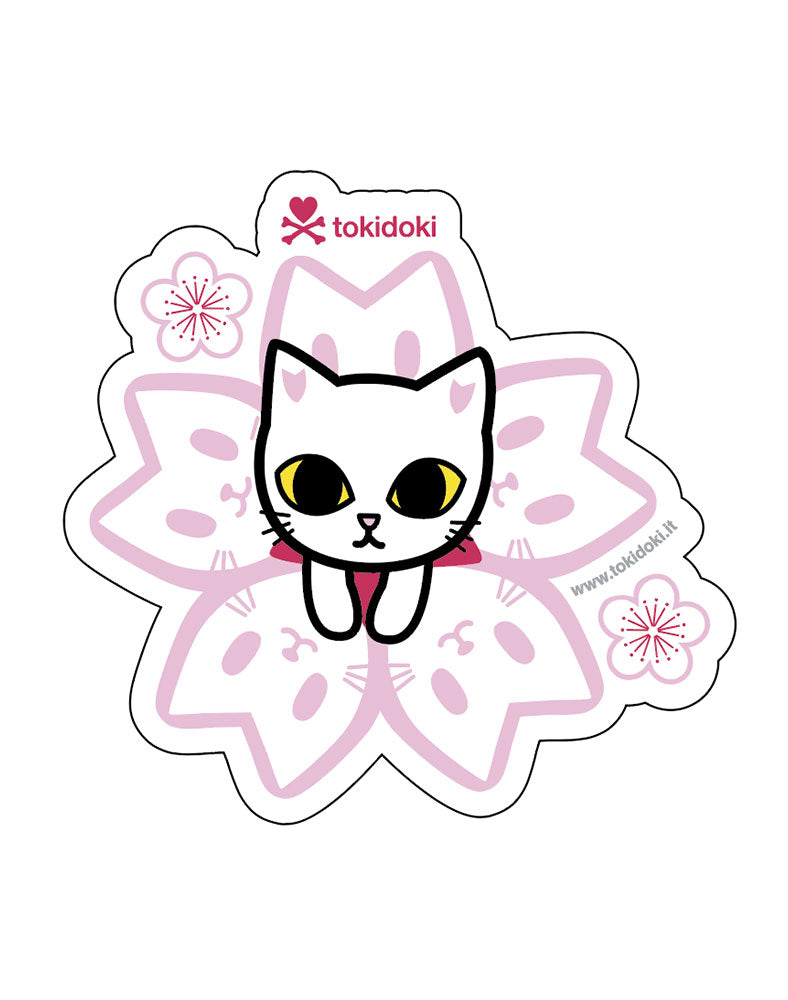 Sakura Cat Die Cut Sticker